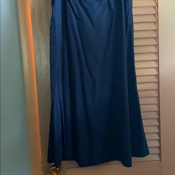 Navy blue Loft Cotton Midi Skirt - Picture 3 of 3